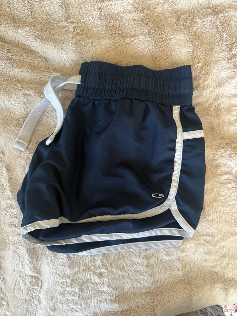 Champion Navy Champion Athletic Shorts with White Trim